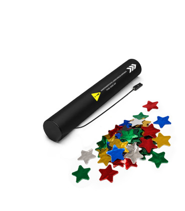 copy of 80 cm electric cartridges with yellow confetti. Biodegradable.