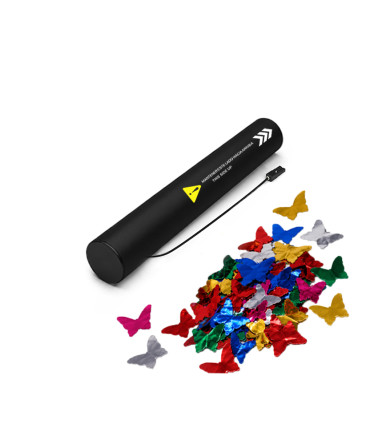 copy of 80 cm electric cartridges with yellow confetti. Biodegradable.