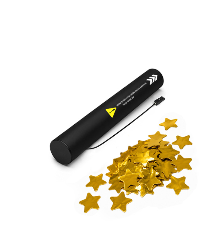 copy of 80 cm electric cartridges with yellow confetti. Biodegradable.