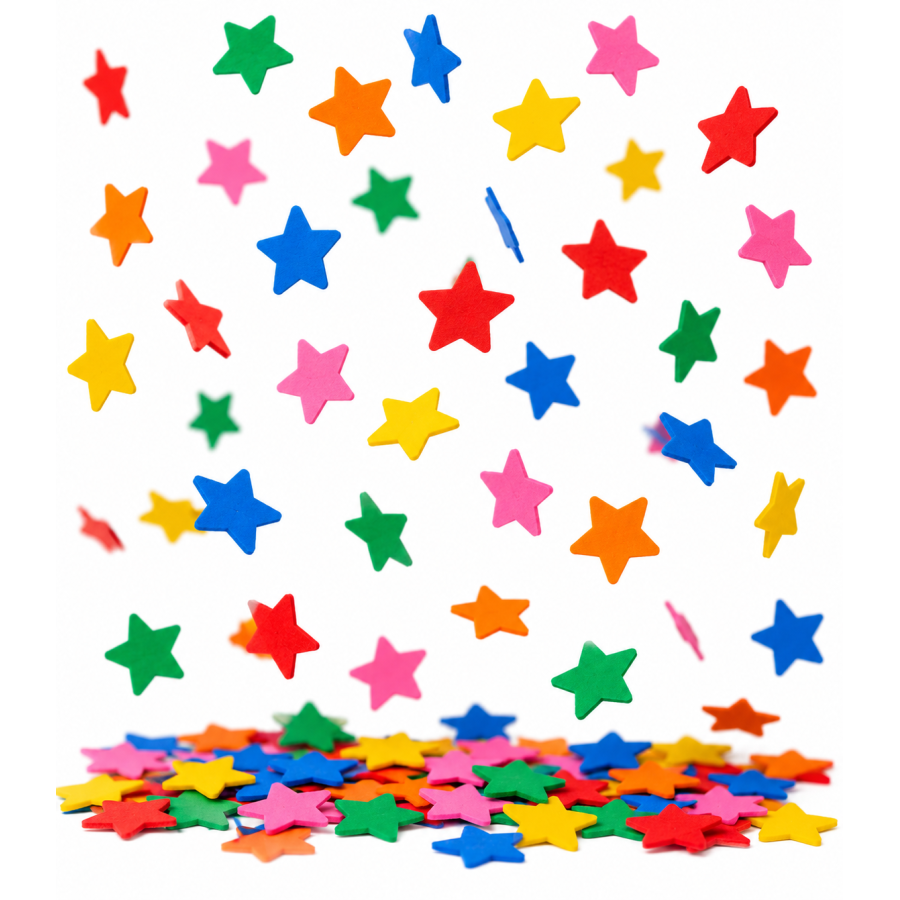copy of 80 cm electric cartridges with yellow confetti. Biodegradable.