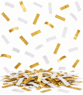 Biodegradable Gold Rectangular Paper Confetti