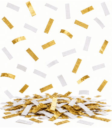 Biodegradable Gold Rectangular Paper Confetti
