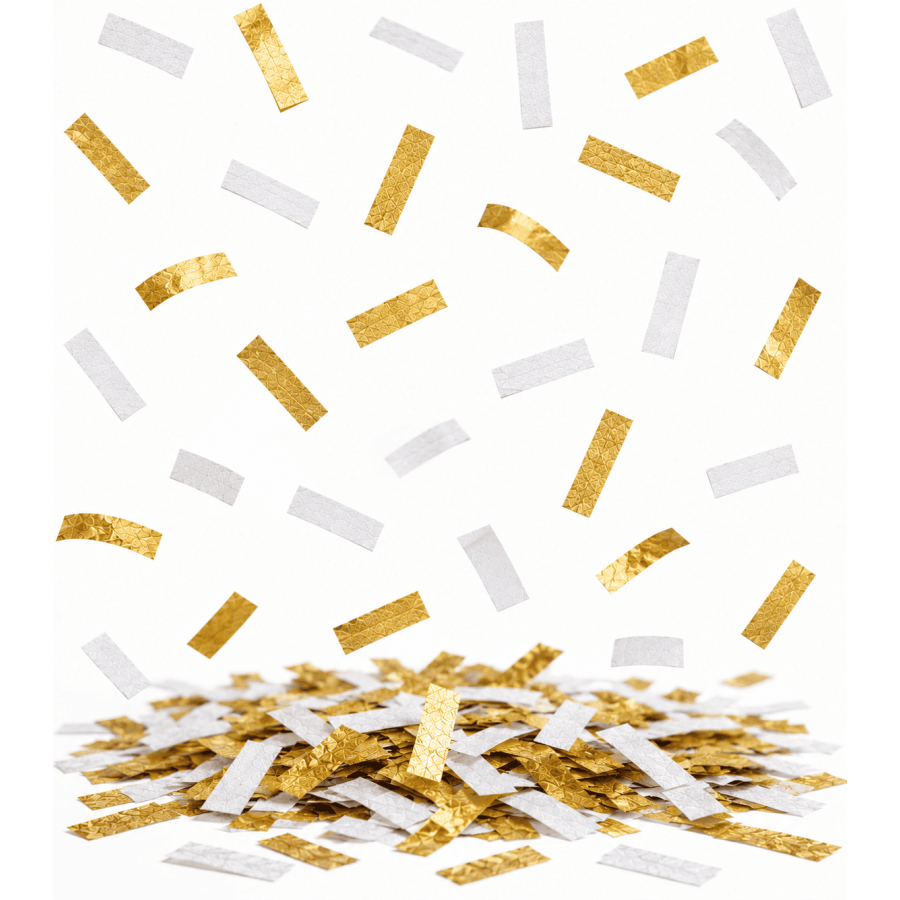 Confeti Papel Rectangular Oro Biodegradable