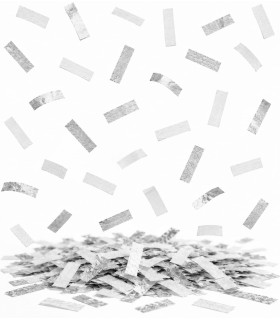 Confeti Papel Rectangular Plata Biodegradable