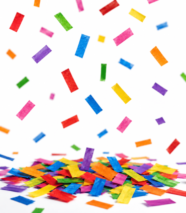 Multicoloured Biodegradable Rectangular Paper Confetti