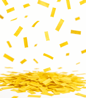 Yellow Biodegradable Rectangular Paper Confetti