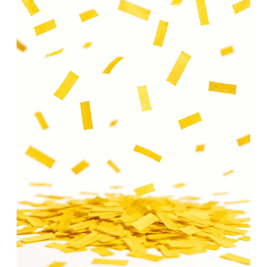 Yellow Biodegradable Rectangular Paper Confetti