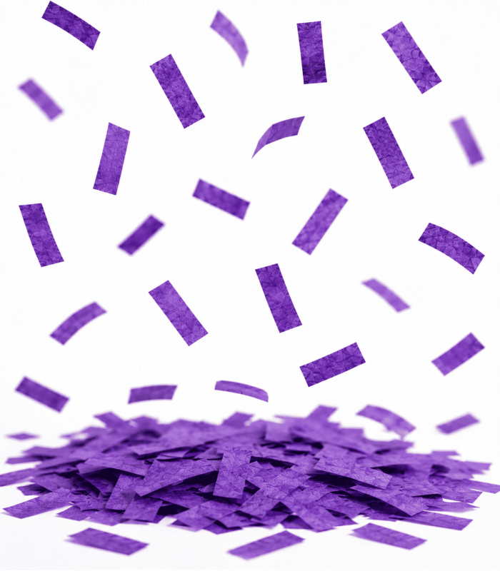 Confeti Papel Rectangular Morado Biodegradable