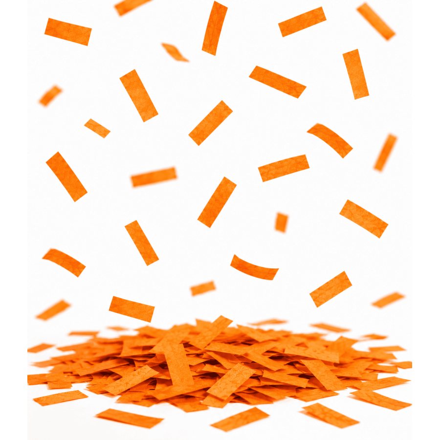 Biodegradable Orange Rectangular Paper Confetti