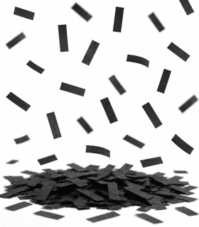 Biodegradable Black Rectangular Paper Confetti