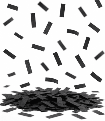 Biodegradable Black Rectangular Paper Confetti