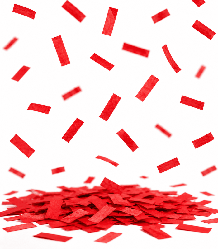 Biodegradable Red Rectangular Paper Confetti