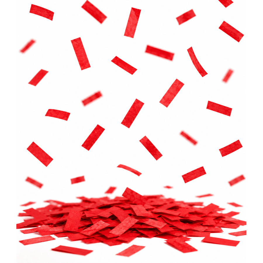 Confeti Papel Rectangular Rojo Biodegradable