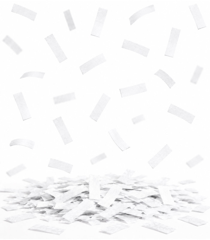 Biodegradable White Rectangular Paper Confetti