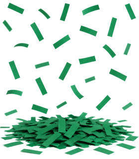 Dark Green Biodegradable Rectangular Paper Confetti