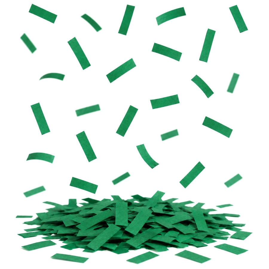 Dark Green Biodegradable Rectangular Paper Confetti