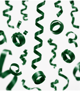 Serpentina papel 5 x 0,85 m. verde Biodegradable