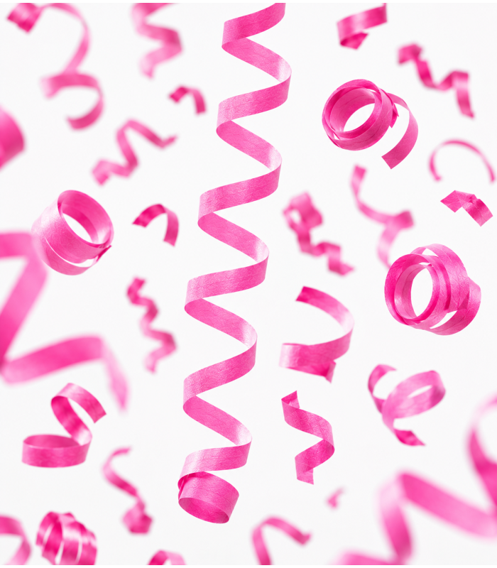 Serpentina papel 5 x 0,85 m. rosa Biodegradable