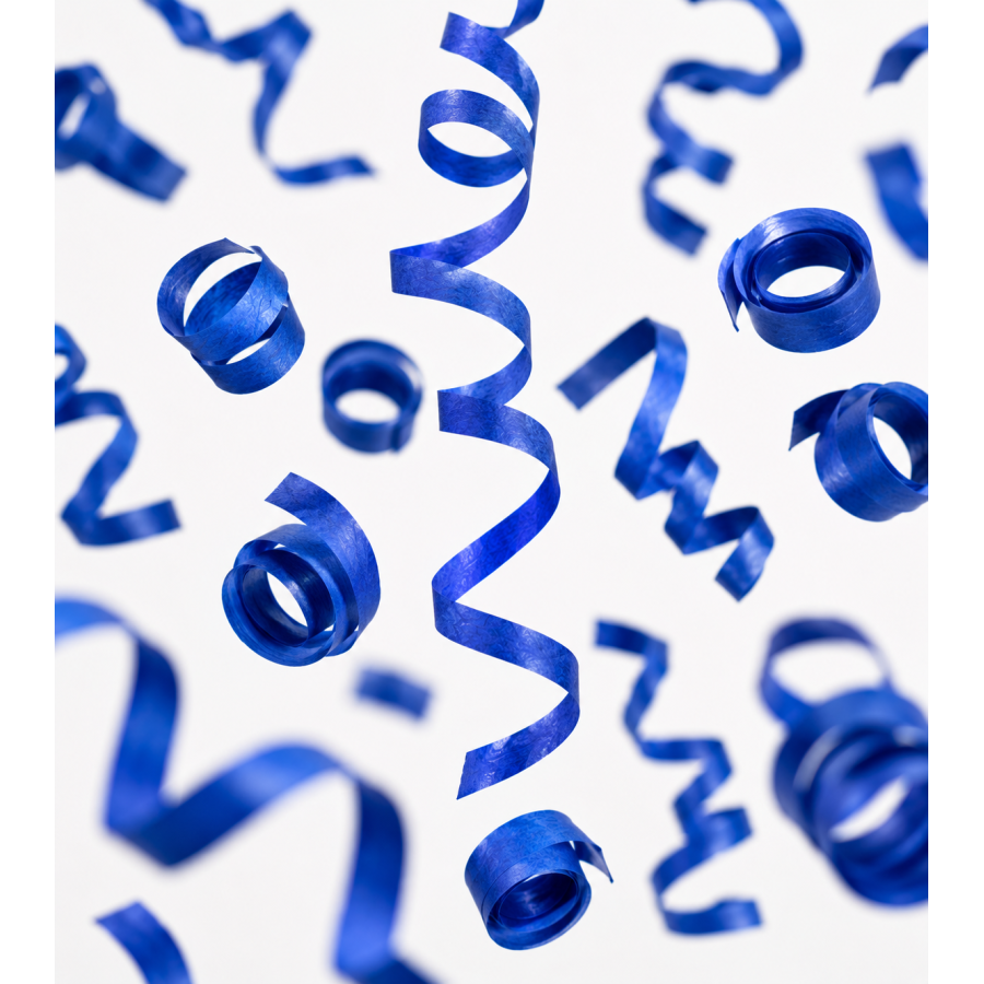 Serpentina papel 10 m. x 5 cm. azul Biodegradable