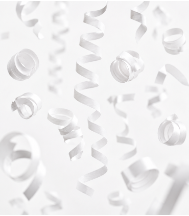 Serpentina papel 10 m. x 5 cm. blanca Biodegradable