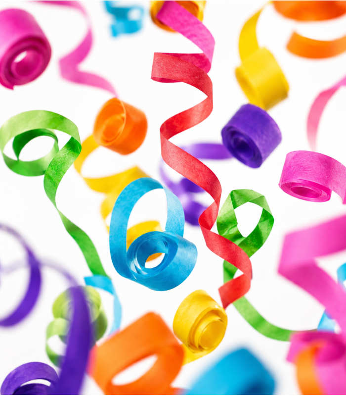 Paper streamer 20 m. x 5cm. multicolored