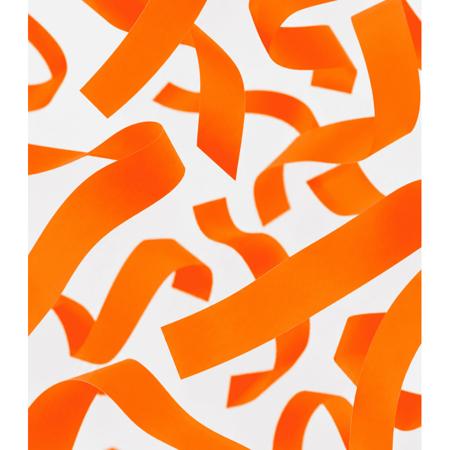 Serpentina papel 100 x 10 m. naranja Biodegradable