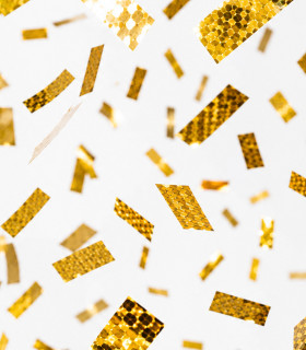 Confeti metalizado laser oro