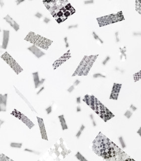 Silver laser metallic confetti