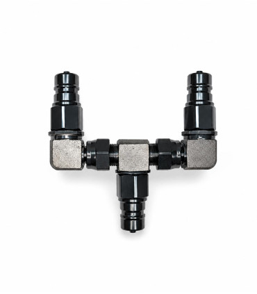 CO2 splitter – 2 CO2 jets to 1 cylinder