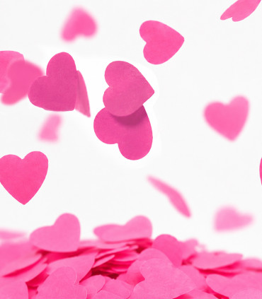 Confeti papel Corazones Rosas Biodegradable