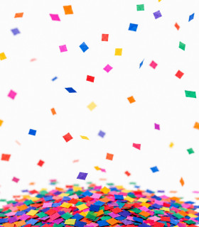 Confeti papel cuadrado multicolor Biodegradable