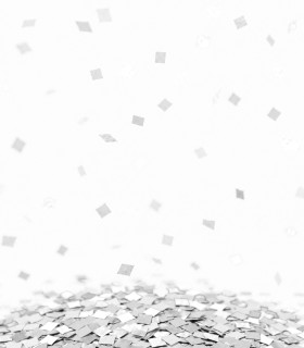 Confeti papel cuadrado blanco Biodegradable
