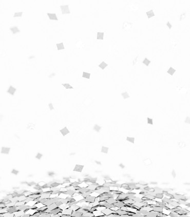 Biodegradable white square paper confetti