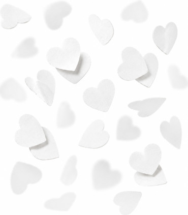 Confeti papel Corazones Blanco Biodegradable