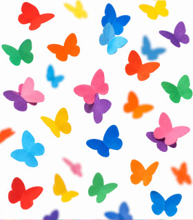 Confeti papel mariposas multicolor Biodegradable