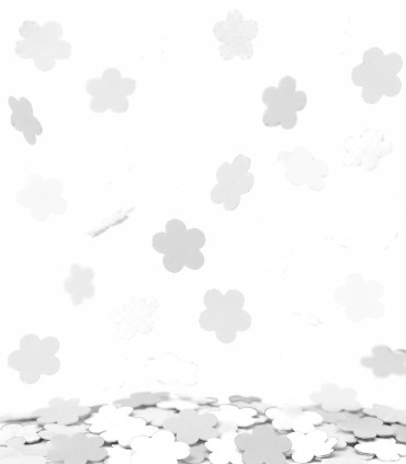 Confeti papel flores Blanco Biodegradable