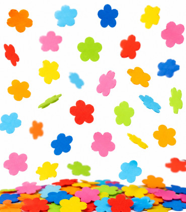 Multicoloured paper flower confetti Biodegradable