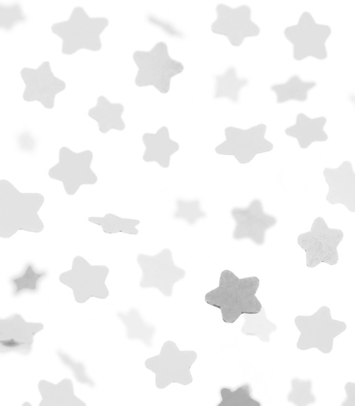 Confeti papel estrellas Blanco Biodegradable