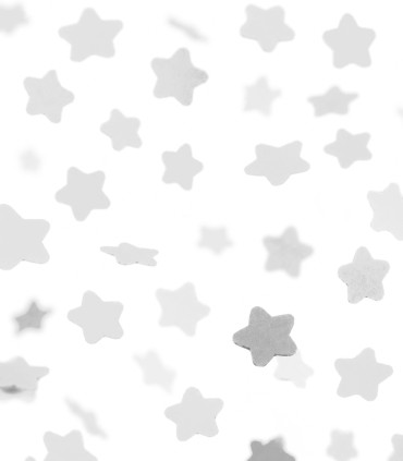 Biodegradable white star confetti