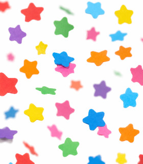Multicoloured star confetti paper Biodegradable