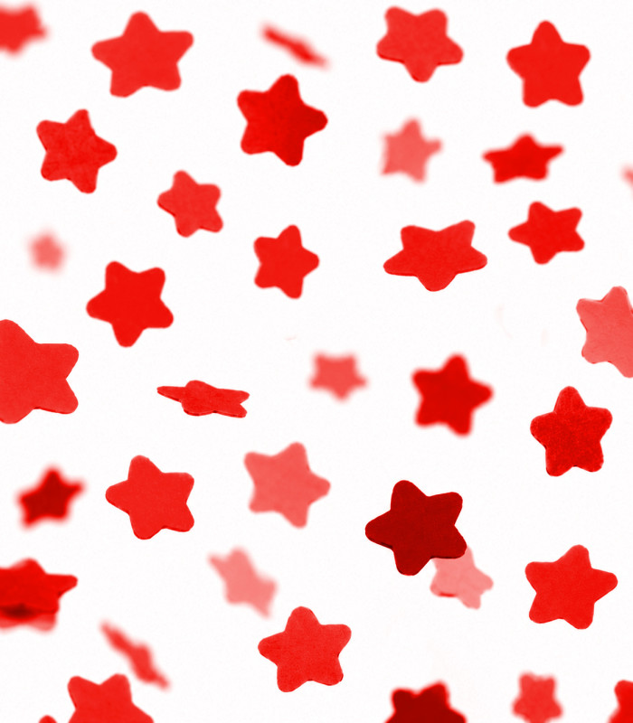 Confeti papel estrellas Rojo Biodegradable