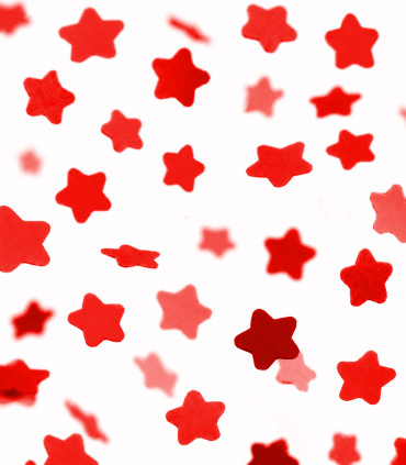 Confeti papel estrellas Rojo Biodegradable