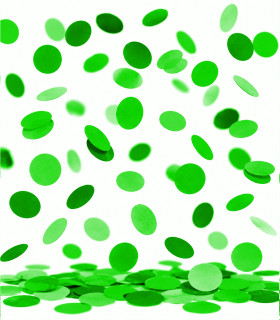 Light green biodegradable round paper confetti