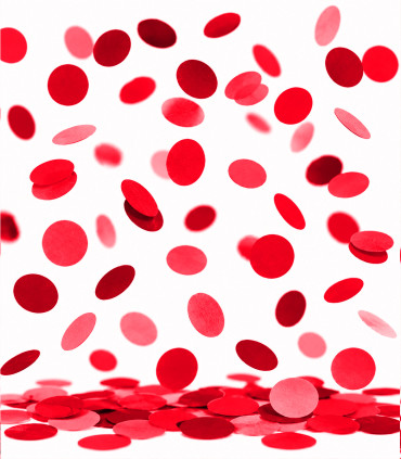 Confeti papel redondo Rojo Biodegradable