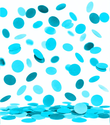 Confeti papel redondo Azul claro Biodegradable