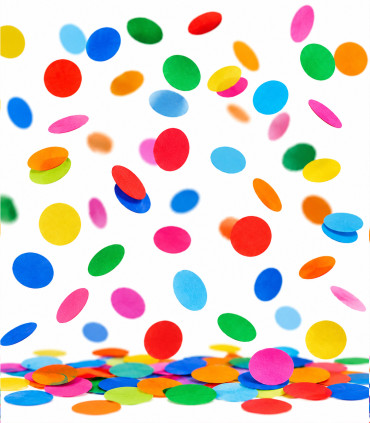 Multicoloured round paper confetti Biodegradable