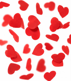 Biodegradable Red Heart Paper Confetti