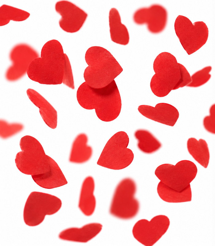 Biodegradable Red Heart Paper Confetti
