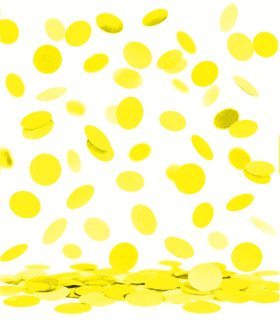 Confeti papel redondo Amarillo Biodegradable