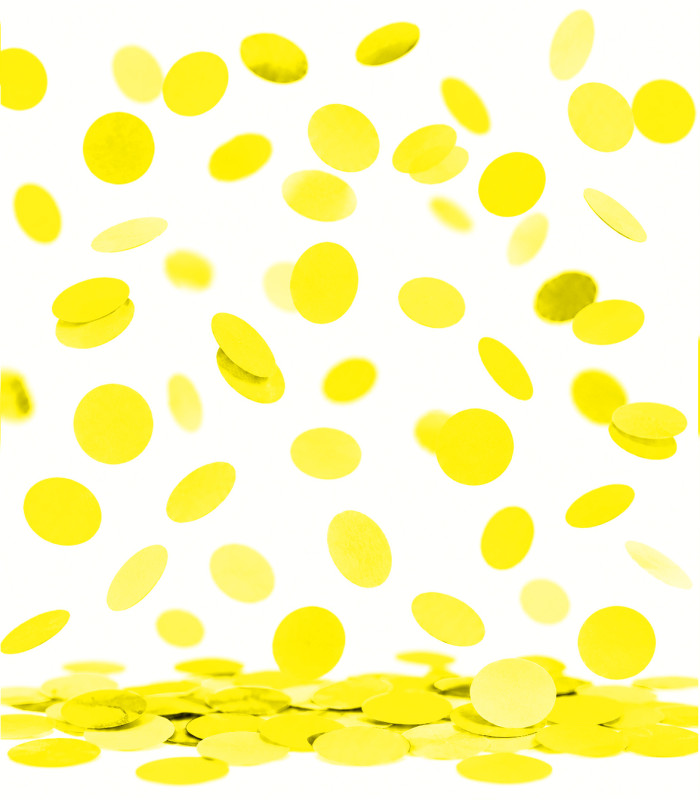 Confeti papel redondo Amarillo Biodegradable